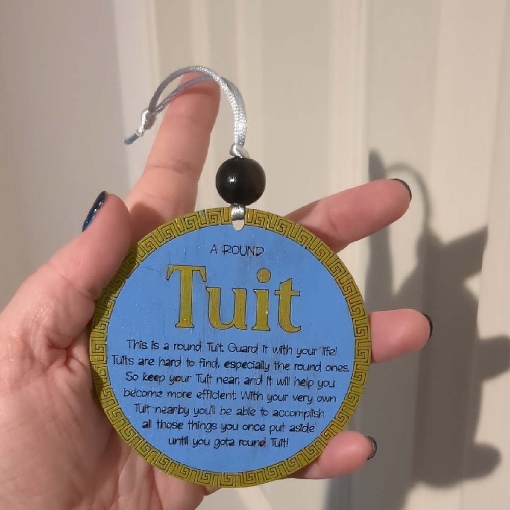 Blue and Green Round Tuit Ornament
